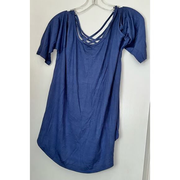 mts Crisscross Open Back Shoulder Top ~ L - Picture 3 of 4